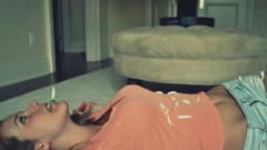 Woman jeans hip bone