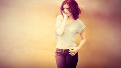 Woman jeans multicolor models susan coffey redheads