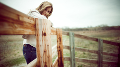 Woman jeans outdoors