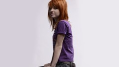 Woman jeans sitting hayley williams paramore models redheads