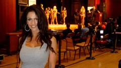 Woman jeans smiling brunettes models denise milani boobs