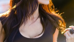 Woman jeans smiling brunettes models denise milani boobs