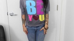 Woman jeans smiling brunettes models pornstars Christy Mack