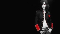 Woman jeans stomach Jennifer Love Hewitt black hair selective 