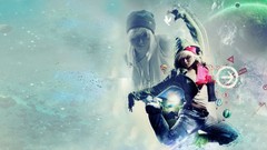 Woman jeans Street dance blondes digital art