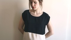 Woman jeans t-shirts brunettes