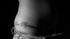 Woman jeans tattoos hips