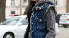 Woman jeans young tongue sunglasses brunettes sweaters Malina A