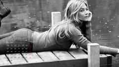 Woman jennifer aniston grayscale