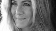 Woman jennifer aniston grayscale