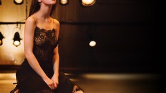 Woman Jennifer Love Hewitt Actress brunettes looking up kneeling