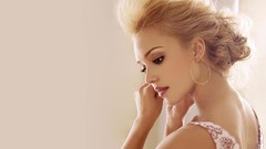 Woman Jessica Alba blondes