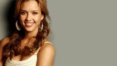 Woman Jessica Alba models Simple Background