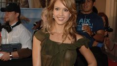 Woman Jessica Alba see-through
