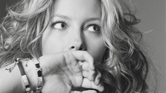 Woman Jessica Biel Actress greyscale fashion photography