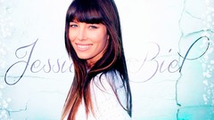 Woman Jessica Biel brunettes bangs