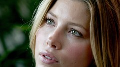 Woman Jessica Biel green eyes