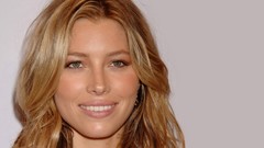 Woman Jessica Biel smiling