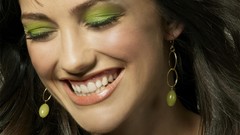 Woman Jewelry Celebrity faces Actress smiling brunettes minka 