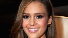 Woman juice Jessica Alba smiling brunettes