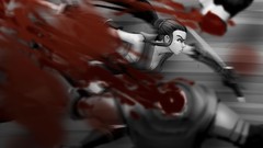 Woman Katana blood paintings duel drawings illustrations 