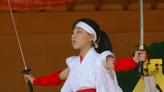 Woman Katana Japanese miko