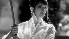 Woman Katana models susan coffey grayscale Sans