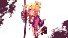 Woman Katana white background yamashita shunya