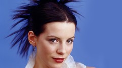 Woman Kate Beckinsale Actress brunettes red lipstick