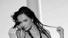 Woman Katie Fey grayscale