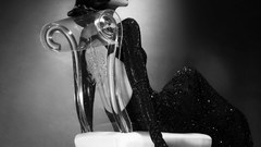 Woman Katie Holmes monochrome