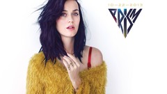 Woman katy perry blue eyes singers purple hair sweaters bra 