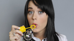 Woman katy perry bubbles