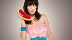 Woman katy perry fruits
