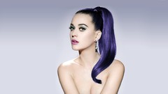 Woman katy perry purple hair