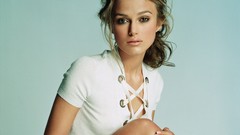 Woman Keira Knightley blondes brunettes bra panties
