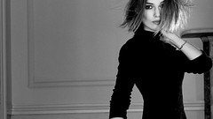 Woman Keira Knightley grayscale