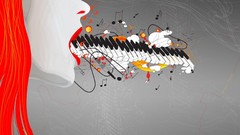 Woman keyboards redheads artwork