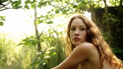 Woman Kia blue eyes models redheads nude looking back