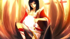 Woman kimono tails League of Legends ahri
