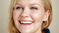 Woman Kirsten Dunst Actress blondes smiling gray eyes