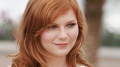 Woman Kirsten Dunst Actress smiling green eyes redheads