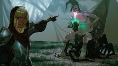 Woman Knights blondes artwork inquisition fantasy art The Wizard