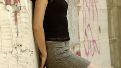 Woman Kristen Bell Actress blondes leather boots