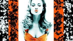 Woman Kristen Bell orange