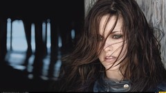 Woman Kristen Stewart faces brunettes models