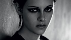 Woman Kristen Stewart grayscale
