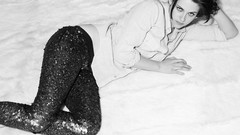 Woman Kristen Stewart grayscale