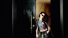 Woman Kristen Stewart guitars