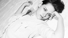 Woman Kristen Stewart monochrome